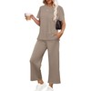 OFEEFAN Womens Plus Size Lounge Set Casual Summer Two Piece