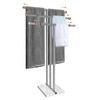 Kayfia 40" Standing Towel Rack with Weighted Marble Base, Width
