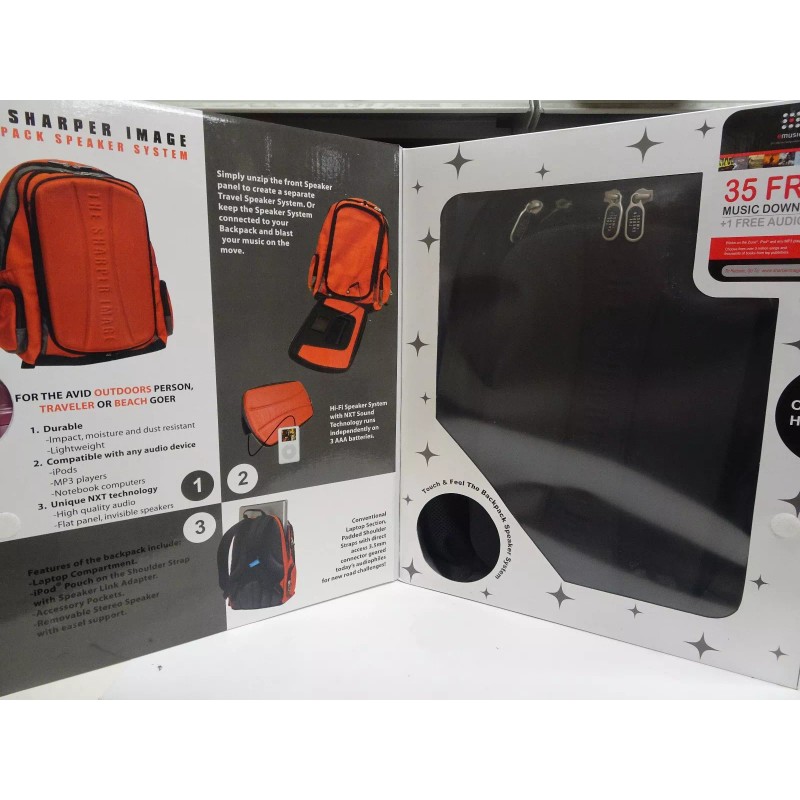 Sharper Image The Sharper Image Stereo Speaker System Padded Black
