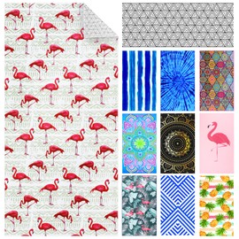 Genovega Oversized Pink Flamingo Microfiber Beach Towel 32 x 60, Quick Dry Sand Free Thin Lightweight, Extra Large Pool Travel Swim Towels Adult Accessories Cruise Essentials Must Haves Necessities