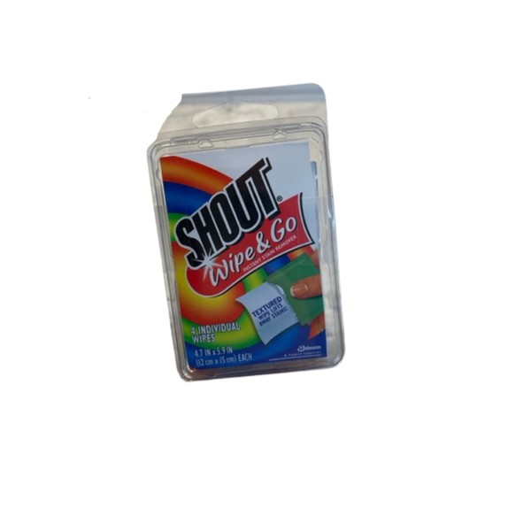 Shout Stain Remover Wipes, Travel Size - 4 ct