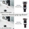 KOKOSIRI Bathroom Sink Drain with Detachable Hair Catcher, Oil Rubbed