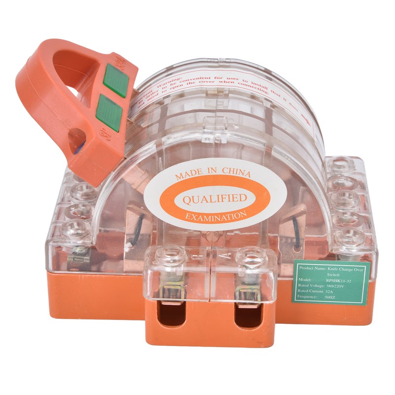 AC 380V 32A 3 Pole Knife Switch with LED Indicator