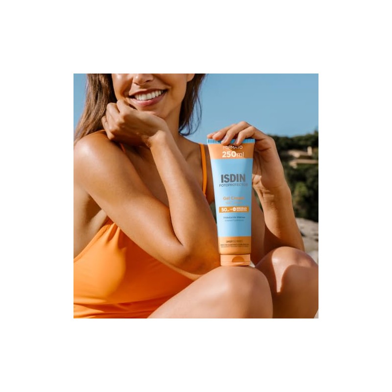 ISDIN Fotoprotector Gel Cream SPF 50+, Protector Solar Corporal refrescante