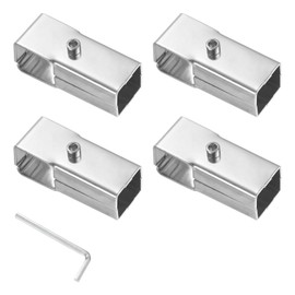 M METERXITY 4-Pack Structural Pipe Connector, Square Tubing T Clamps Stainless Steel Pipe Connector for OD 1" or 25MM Pipe, Conduit Connectors