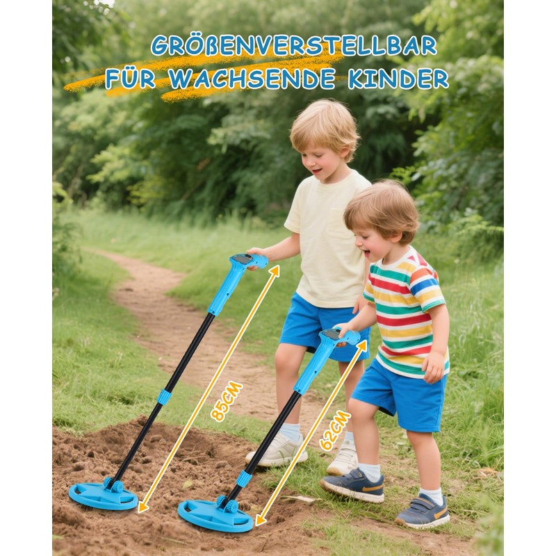 Children's Metal Detector, 62-85 cm, Portable Metal Detector with Funny