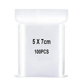 YOFADCI Resealable Clear Plastic Bags, Sealed Bag, Storage Bag, Press Seal Bags, Thickening and Durable, Apply to Electronic Components, 2x2.8''(5x7cm) 100PCS