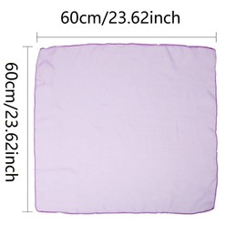 Colourful Chiffon Cloths, Colourful Juggling Cloths, Juggling Cloths, Sensory Towels, Dance Cloths, Square Juggling Cloths, Square Colourful Dance Chiffon Cloths for Children and Adults Dancing, 60 x