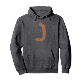 Creative Bold Leather Letter J - Design - Alphabet - Marker Pullover Hoodie