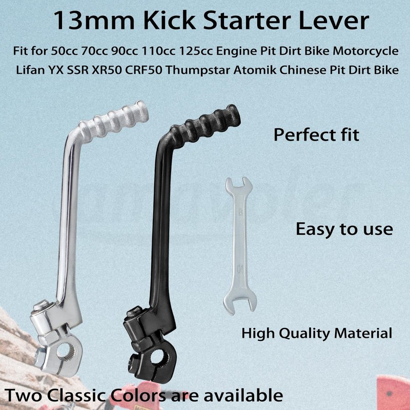 Amavoler Kick Starter Lever 13mm Aftermarket Accessory Fit for 50cc