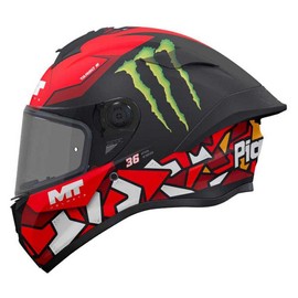 MT HELMETS Casco Targo S Piqueras B5 Rojo Brillante Integral para Moto Certificado Dot y ECE 22-06