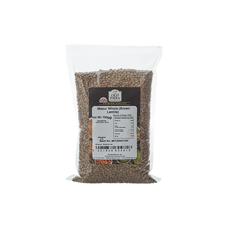 Old India Masur Whole (Brown Lentils) 750g