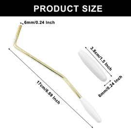 Murtenze 6MM Tremolo Arm Electric Guitar Tremolo, Whammy Bar with Tip Thread Metal Single Tremolo Arm for Squier Stratocaster Electric Guitar Tremolo System (Gold)