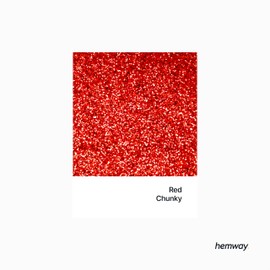 Hemway Eco Friendly Biodegradable Glitter 100 g / 3.5 oz Organic Cosmetic Safe Sparkle Vegan for the Face, Eyeshadow, Body, Hair, Nail and Festival Make-Up, Craft - 1/40 Inch 0.025 Inch 0.6 mm - Red