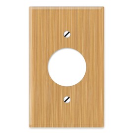 WIRESTER 1-Gang 1.406-Inch Hole Device Receptacle Wall Plate/Outlet Cover - Bamboo Wood Texture Design