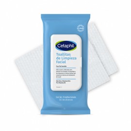 Cetaphil Toallitas de Limpieza Facial Ultra Suaves Piel Sensible 25 Toallas  Eliminan suciedad, maquillaje e impurezas sin resecar, con aloe vera,... 