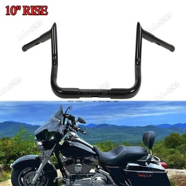 googs-7582 Gloss Black 10" Meathook Handlebars For Harley  Electra Glide FLHX FLHT Models