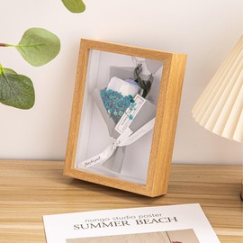 Picture Frames Photo Frame 6X4-4X6 Inch Shadow Box for Craft Display Wall & Tabletop for Flowers Medal Standing & Hanging (Wood430,3CM)