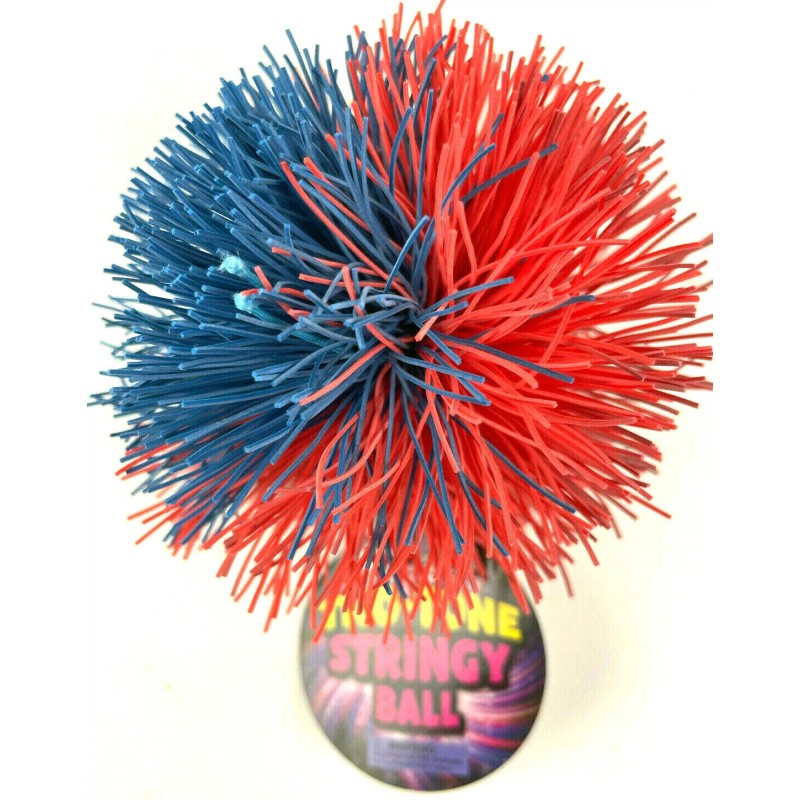 OddzOn 3.5" STRINGY BALL Toy Fidget Rubber (koosh like) Stress