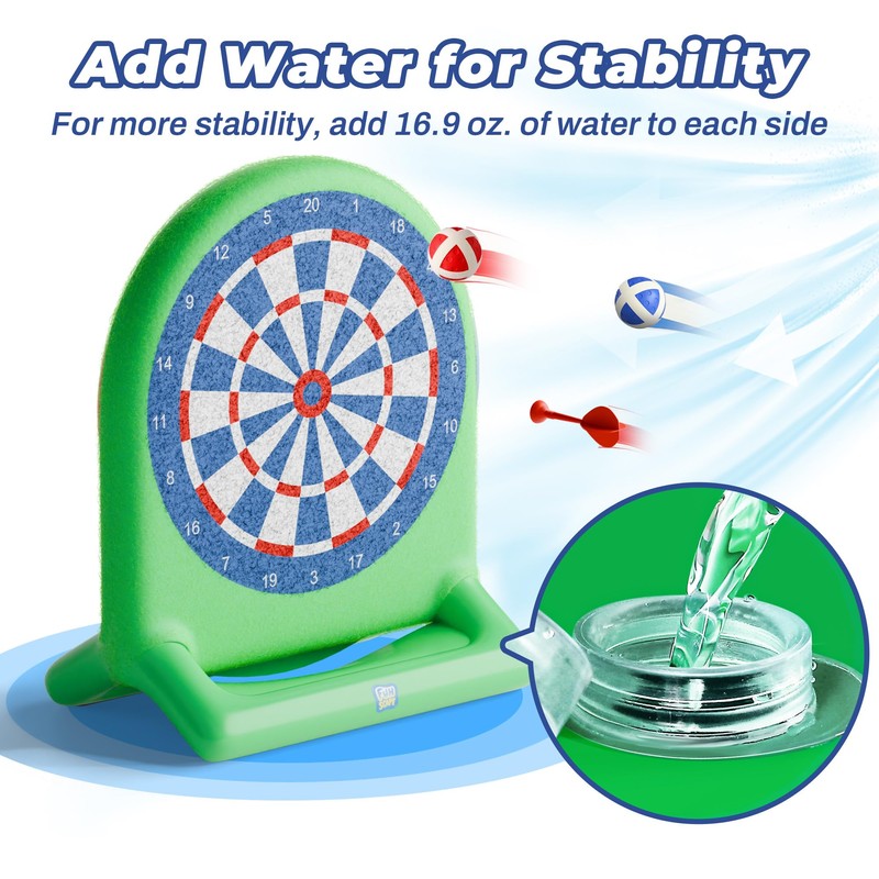 Funscape Kids Inflatable Dartboard Pool Toy, Fun Swimming Pool Toss
