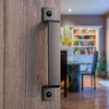 VivaLight 8 Inch Straight Bar Barn Door Handle - Black