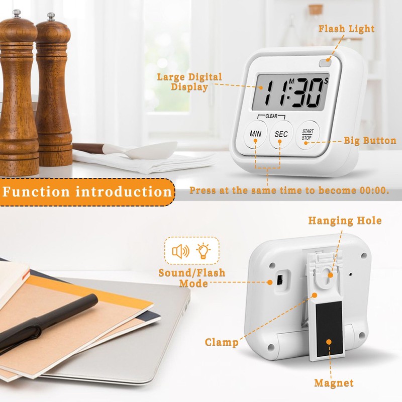 Timer, Kitchen Timers for Cooking Classroom Timer for Kids Teachers
