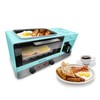 Elite Gourmet Americana 2 Slice, 9.5" Griddle with Glass Lid,
