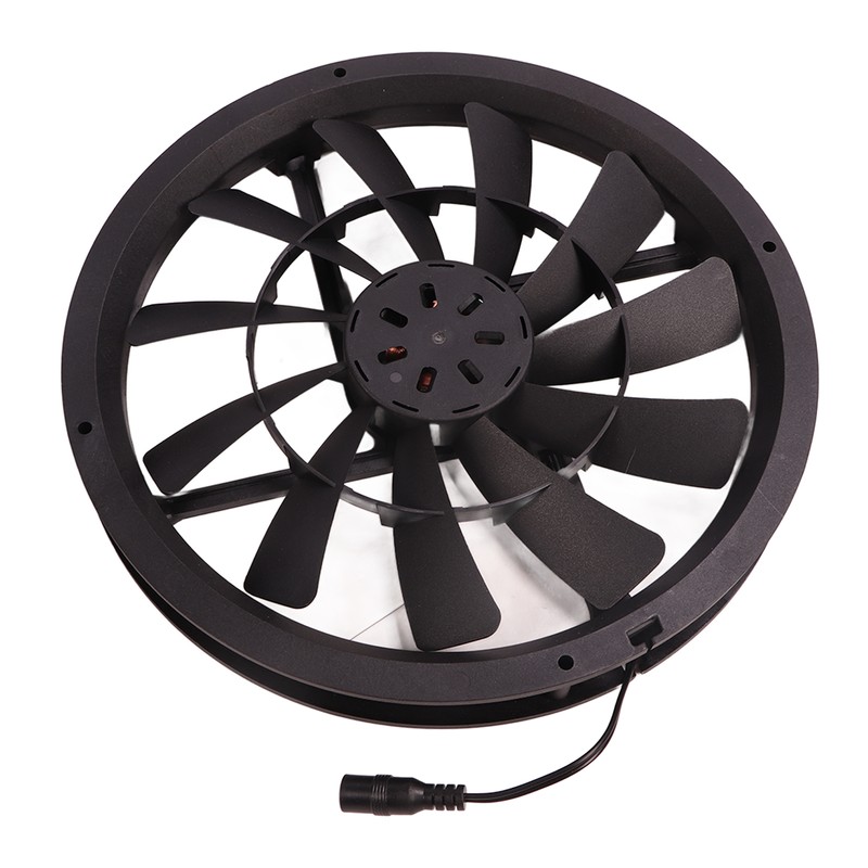 18V 12W Solar Exhaust Fan Kit Waterproof DC Brushless Round