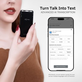 128GB TCTEC Digital Voice Recorder with 7000 Hours Recording Capacity, Audio Noise Reduction, Sound Tape Recorder with Playback, Clip-on Mic Dictaphone for Meeting, Lecture