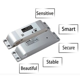 HFeng Fail Safe DC12V Electric Bolt Mortise Door Lock Electronic Drop Bolt Lock with time delay Normally Close for Access Control Security System