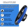 Blue Film Splicing Leather Steering Wheel Cover, Microfiber Leather, Anti-Slip,