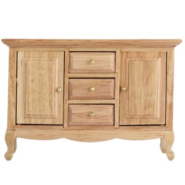 Dollhouse 1:12 Double Door Cabinet Doll House Wooden Furniture Miniature AccessoryDouble Door Cabinet