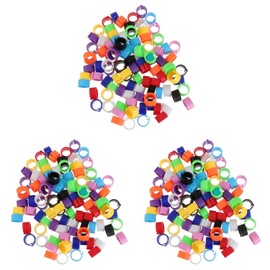 Mipcase 300 Piezas Juguetes para Pollitos Anillo De Pájaro Anillos para Canarios 3mm Juguetes De Pollo para Pollitos Etiquetas De Números Juguetes para Masticar Loro Patas De Pollo