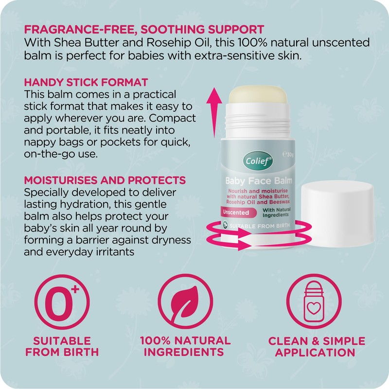 Colief Baby Face Balm Stick | 100% Natural Shea Butter,