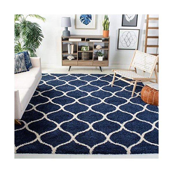 Safavieh Hudson Shag Collection SGH280C Moroccan Ogee Trellis 2-inch Thick