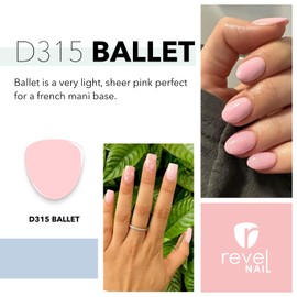 Revel Nail Dip Powder - Pink Dipping Powder, Long-Lasting Dip Nail Color, Chip & Crack Resistant, No UV Lamp, DIY Manicure For Strong Healthy Nails, Ballet