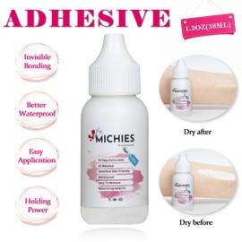 Lace Wig Glue and Lace Glue Remover Set，Strong Hold for Wigs,Waterproof，securely，Safe for Sensitive Skin,Lace Front Wig Glue and Remover.（1.3＆1OZ）