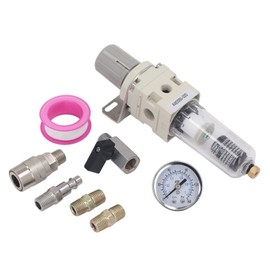 Air Compressor Moisture Filter 1/4in NPT Automatic Drain Line American Style Quick Contact Oil Water Filter AW2000‑02D