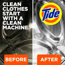 Washing Machine Cleaner by Tide, Washer Machine Cleaner with Oxi for Front and Top Loader Washer Machines, Deep Cleaning Residue & Odor Eliminator, 5 Month Supply (Packaging May Vary)