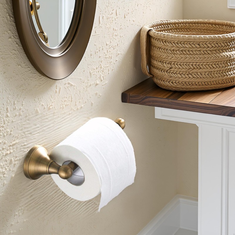 Flybath Toilet Paper Holder Without Cover Antique Brass Bathroom Tissue