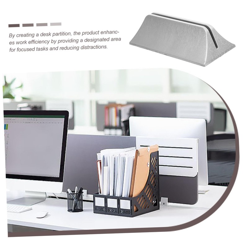 DOITOOL 1set Plastic Desk Partition Bracket Clip Privacy Panel Clamp