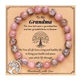 Aunis Grandma Christmas Gifts Tree of Life Natural Stone Grandma Gifts From Grandchildren Daughter Son Thank You Birthday Christmas Mothers Day