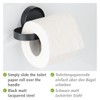Static-Loc® Plus Pavia Toilet Roll Holder Black No Drilling Required
