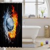 Ice Hockey Shower Curtain 3D Sport Fans Puck Hockey Bath