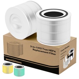 Soniicmomo Core 300 Replacement Filter for LEVOIT Core 300/Core 300S/Core300-P Air Purifier, 3-in-1 Filter with H13 True HEPA and Activated Carbon Filter, Part No. Core 300-RF (2 Pack White)