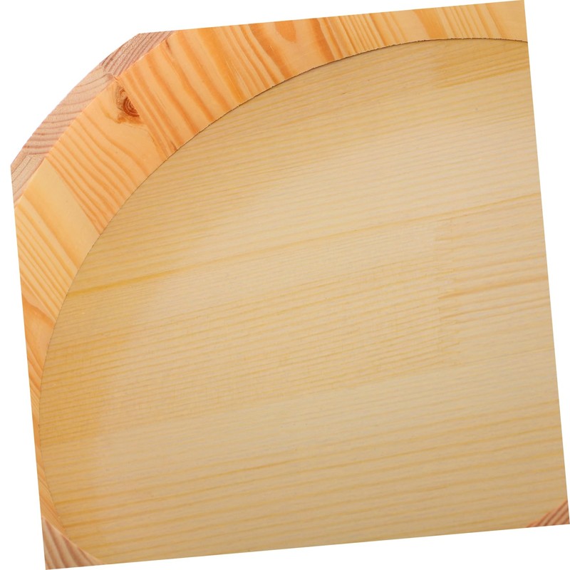 VICASKY Traditional Wooden Sushi Rice Mixing Tub Wooden Rice Bucket