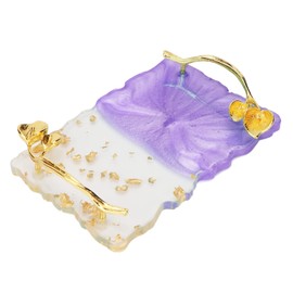 Resin Nail Art Palette Nail Mixing Palette Polish Color Mixing Plate Nail Gel Color Display Board Cosmetic Mixing Tools()