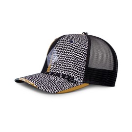 Djinns - Summer Pattern Trucker Cap Mesh Cap Hat Cap Hat Caps, Black/White/Khaki