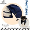 Pawcratean Dog Raincoat, Water Resistant, Adjustable, Cool Design (Dark Blue,
