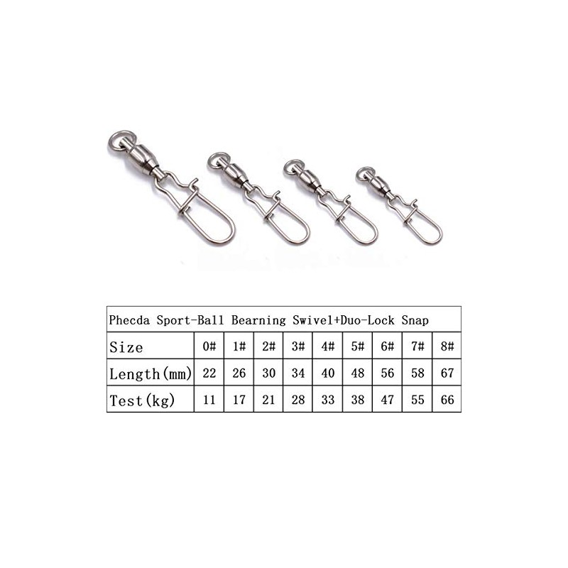 10/20 PCS Size 0#~8# High Strength Ball Bearing Swivel with